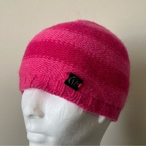 Lululemon woman’s Pink Wool striped beanie toque hat